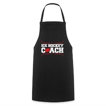 Dicton de hockey sur glace pour les joueurs de hockey sur glace - Tablier de cuisine - noir - Devant - AI Model Male 185 dark (185cm)