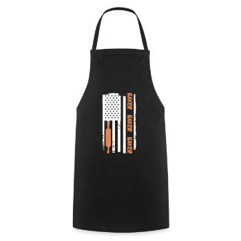 Cuisson du pain Boulangerie Boulangerie Fabrication du pain - Tablier de cuisine - noir - Devant - AI Model Male 185 dark (185cm)
