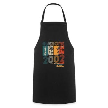 21st Birthday Awesome November Vintage 2002 - Cooking Apron - black - Front - AI Model Male 185 dark (185cm)