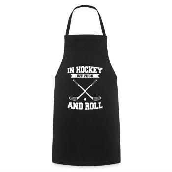 Ice Hockey Saying for Ice Hockey Players - Cooking Apron - black - Front - AI Model Male 185 dark (185cm)
