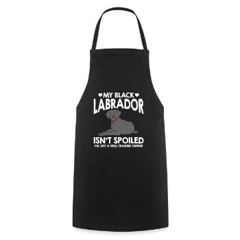 Labrador Dog Labrador Retriever - Cooking Apron - black - Front - AI Model Male 185 dark (185cm)