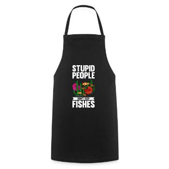 Aquaristik Fischzucht Aquarianer - Kochschürze - Schwarz - Vorne - AI Model Male 185 dark (185cm)