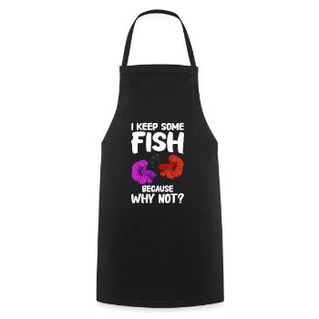 Aquaristik Fischzucht Aquarianer - Kochschürze - Schwarz - Vorne - AI Model Male 185 dark (185cm)