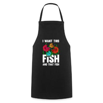 Aquariophiles piscicoles d'aquarium - Tablier de cuisine - noir - Devant - AI Model Male 185 dark (185cm)