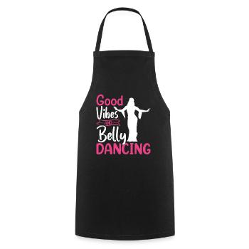 Funny Belly Dancer, Belly Dancing Quotes Dancer - Cooking Apron - black - Front - AI Model Male 185 dark (185cm)