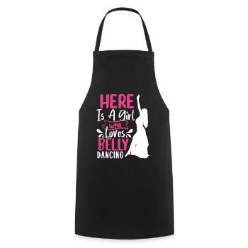 Funny Belly Dancer, Belly Dancing Quotes Dancers - Cooking Apron - black - Front - AI Model Male 185 dark (185cm)