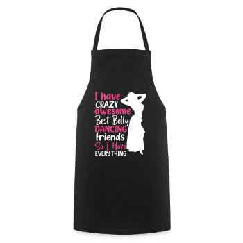Citations de danse drôles Danseur drôle Raqs sharqi Swing - Tablier de cuisine - noir - Devant - AI Model Male 185 dark (185cm)