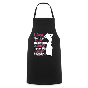 Funny Belly Dancer, Salsa And Ballet Dancers - Kochschürze - Schwarz - Vorne - AI Model Male 185 dark (185cm)