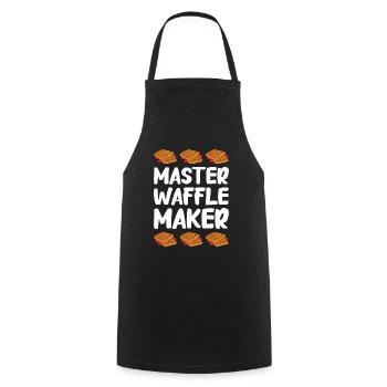 Waffle making waffle maker - Cooking Apron - black - Front - AI Model Male 185 dark (185cm)