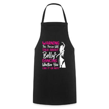 Funny Belly Dancer, Belly Dancing Quotes Dancer - Cooking Apron - black - Front - AI Model Male 185 dark (185cm)