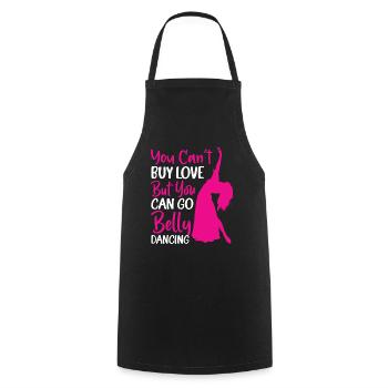 Funny Belly Dancer, Belly Dancing Quotes Dancer - Cooking Apron - black - Front - AI Model Male 185 dark (185cm)
