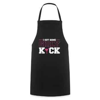 Kickboxen Kickboxer Kickboxing - Cooking Apron - black - Front - AI Model Male 185 dark (185cm)