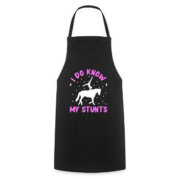 Vaulting, Horseback Riding, Dressage - Cooking Apron - black - Front - AI Model Male 185 dark (185cm)