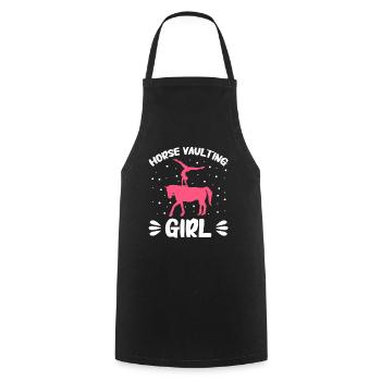 Vaulting, Horseback Riding, Dressage - Cooking Apron - black - Front - AI Model Male 185 dark (185cm)