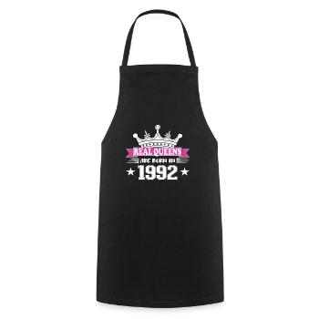 32 Year Old Birthday 1992 Birthday Gift - Cooking Apron - black - Front - AI Model Male 185 dark (185cm)