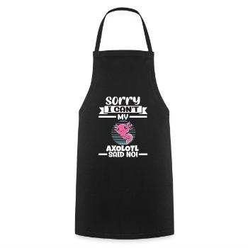 Axolotl drôle Axolotl mignon - Tablier de cuisine - noir - Devant - AI Model Male 185 dark (185cm)