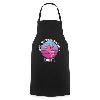 Axolotl drôle Axolotl mignon - Tablier de cuisine - noir - Devant - AI Model Male 185 dark (185cm)