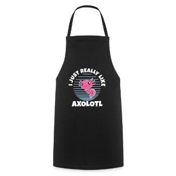 Axolotl drôle Axolotl mignon - Tablier de cuisine - noir - Devant - AI Model Male 185 dark (185cm)