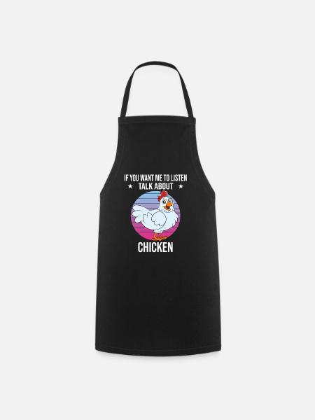 Lustiger Hühner Spruch Huhn - Kochschürze - Schwarz