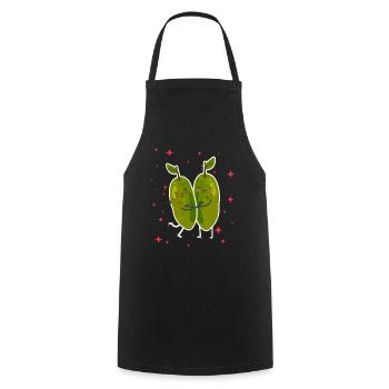 Cute Curuba Couple Hugging Curuba Fruits - Kochschürze - Schwarz - Vorne - AI Model Male 185 dark (185cm)