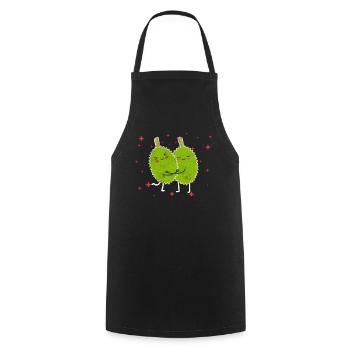 Cute Durian Couple Hugging Durian Fruits - Kochschürze - Schwarz - Vorne - AI Model Male 185 dark (185cm)
