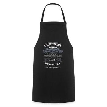 December Vintage 1999 24th Birthday Legend - Cooking Apron - black - Front - AI Model Male 185 dark (185cm)