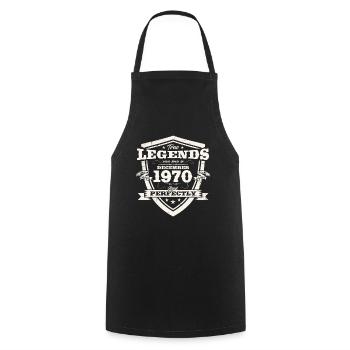 Décembre Vintage 1970 53ème Anniversaire Vintage - Tablier de cuisine - noir - Devant - AI Model Male 185 dark (185cm)