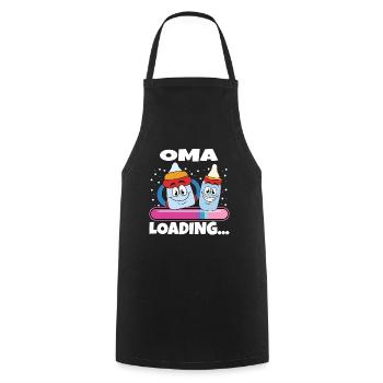 Oma 2024 werdende Oma 2024 Loading - Kochschürze - Schwarz - Vorne - AI Model Male 185 dark (185cm)