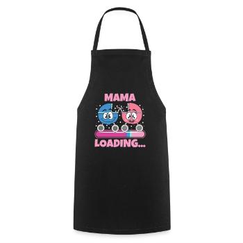 Maman 2024 Enceinte Maman Grossesse - Tablier de cuisine - noir - Devant - AI Model Male 185 dark (185cm)