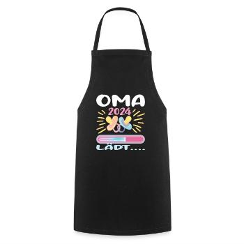 Granny 2024 Granny-to-be 2024 Loading - Cooking Apron - black - Front - AI Model Male 185 dark (185cm)