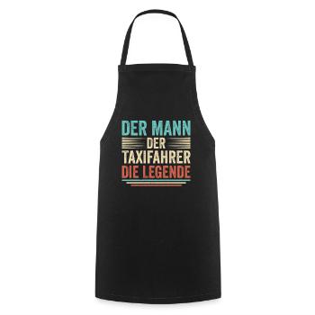 Taxifahrer Routenkenntnis und Navigation - Kochschürze - Schwarz - Vorne - AI Model Male 185 dark (185cm)