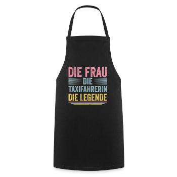 Taxifahrer Pünktlichkeit und Zuverlässigkeit - Kochschürze - Schwarz - Vorne - AI Model Male 185 dark (185cm)