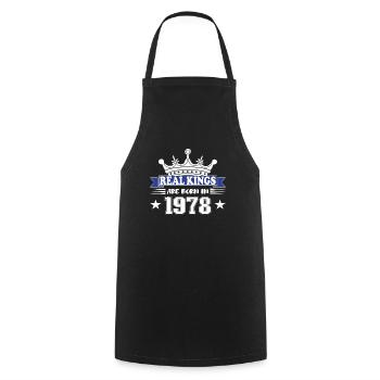 Cadeau d’anniversaire 1978 Vintage 1978 - Tablier de cuisine - noir - Devant - AI Model Male 185 dark (185cm)