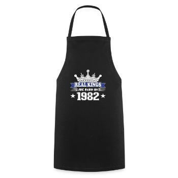 Birthday Gift 1982 Vintage 1982 - Cooking Apron - black - Front - AI Model Male 185 dark (185cm)