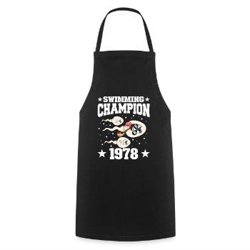 1978 Birthday 46 years old - Cooking Apron - black - Front - AI Model Male 185 dark (185cm)