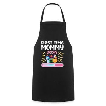 Maman 2024 Enceinte Maman Grossesse - Tablier de cuisine - noir - Devant - AI Model Male 185 dark (185cm)