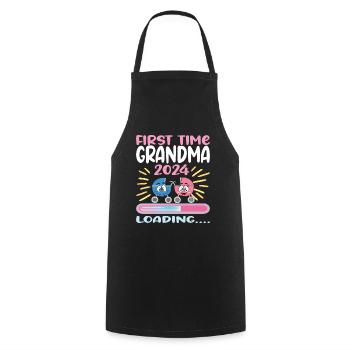 Granny 2024 Granny-to-be 2024 Loading - Cooking Apron - black - Front - AI Model Male 185 dark (185cm)