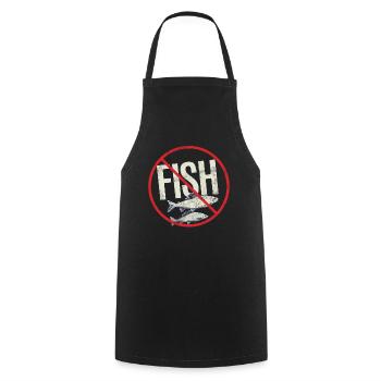 No Fish Allergy Awareness Warning Allergic - Cooking Apron - black - Front - AI Model Male 185 dark (185cm)