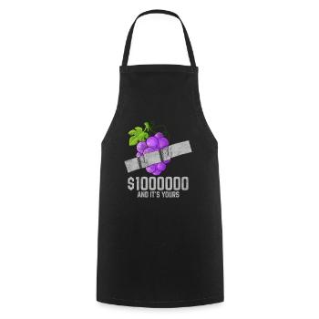 Ruban adhésif pamplemousse amant citation drôle - Tablier de cuisine - noir - Devant - AI Model Male 185 dark (185cm)