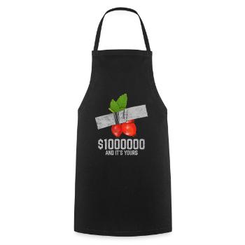 Ruban adhésif canneberge Fruit amant citation drôle - Tablier de cuisine - noir - Devant - AI Model Male 185 dark (185cm)