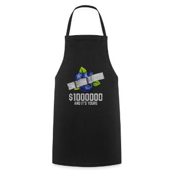 Duct Tape Blueberry Fruit Lover Funny Quote - Kochschürze - Schwarz - Vorne - AI Model Male 185 dark (185cm)