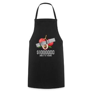 Klebeband Litschi Fruchtliebhaber Lustiges Zitat - Kochschürze - Schwarz - Vorne - AI Model Male 185 dark (185cm)