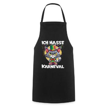 Karneval Kostüm Fasching Fastnacht - Kochschürze - Schwarz - Vorne - AI Model Male 185 dark (185cm)