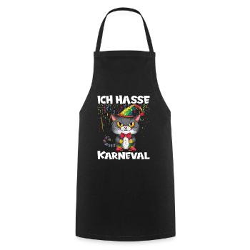 Karneval Kostüm Fasching Fastnacht - Kochschürze - Schwarz - Vorne - AI Model Male 185 dark (185cm)