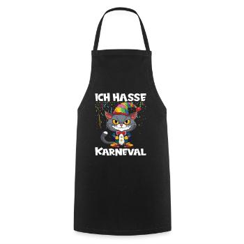 Karneval Kostüm Fasching Fastnacht - Kochschürze - Schwarz - Vorne - AI Model Male 185 dark (185cm)