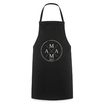 Mama Est 2025 Maman 2025 Niveau à Mama 2025 - Tablier de cuisine - noir - Devant - AI Model Male 185 dark (185cm)