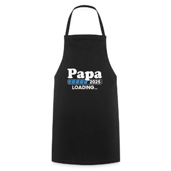 Papa 2025 Loading Parents 2025 Papa Est. 2025 - Cooking Apron - black - Front - AI Model Male 185 dark (185cm)