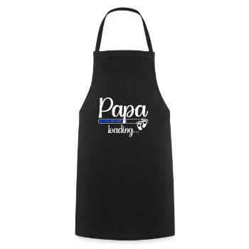 Papa Chargement Grossesse Bientôt Papa Chargement - Tablier de cuisine - noir - Devant - AI Model Male 185 dark (185cm)