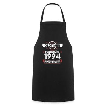 30th birthday classic car February vintage 1994 - Cooking Apron - black - Front - AI Model Male 185 dark (185cm)