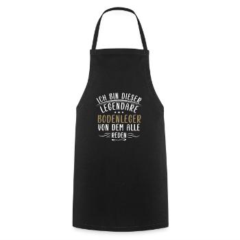 Lustige Bodenleger Sprüche Bodenbelag Renovierung - Cooking Apron - black - Front - AI Model Male 185 dark (185cm)